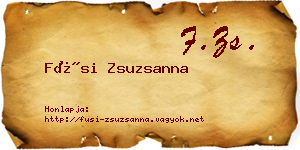 Füsi Zsuzsanna névjegykártya