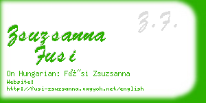 zsuzsanna fusi business card